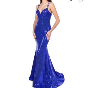 Royal blue mermaid dress